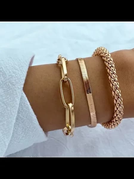 Браслеты Meyfflin золотого цвета 4 шт. S2-Gold