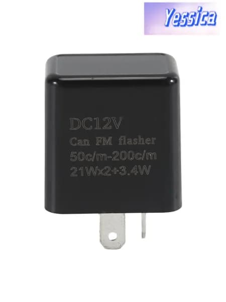Реле-мигалка 2-Pin 12V, регулируемая частота 50-200 уд/мин, водонепроницаемое, для мотоциклов / светодиодных указателей.