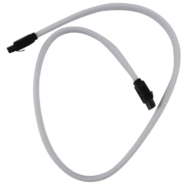50CM SATA 3.0 III SATA3 7-контактный кабель для передачи данных 6 Гбит / с Кабели для SSD Жесткий диск Шнур для передачи данных с нейлоновым рукавом Премиум-версия (белый)