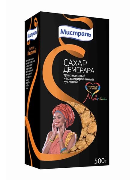 Мистраль Сахар Тростниковый Кусковой 500г.