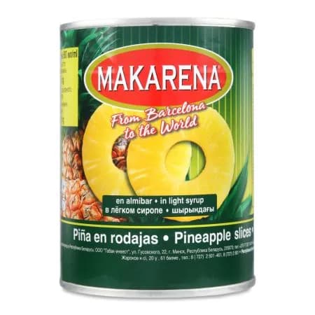 MAKARENA Кольца ананаса в сиропе, 850 мл