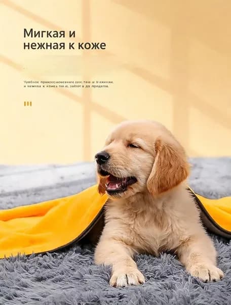 Впитывающее полотенце для собак и кошек, быстро высыхает, мягкое из кораллового бархата