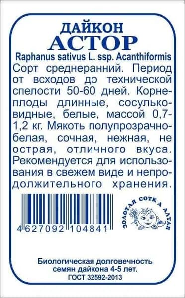Дайкон Астор б/п