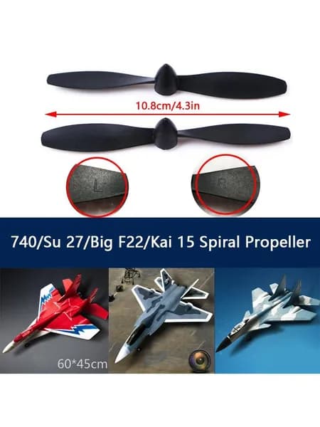 1 Пара лопастей с приводом пропеллера для метательного планера для F22 SU35 SU57 J11B J20