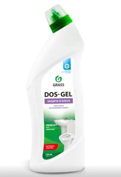 дезинфицирующий чистящий гель dos gel (флакон 1000 мл)/ шт (Grass 125436)