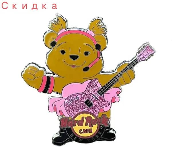 Значок Hard Rock Cafe New York Bear Band