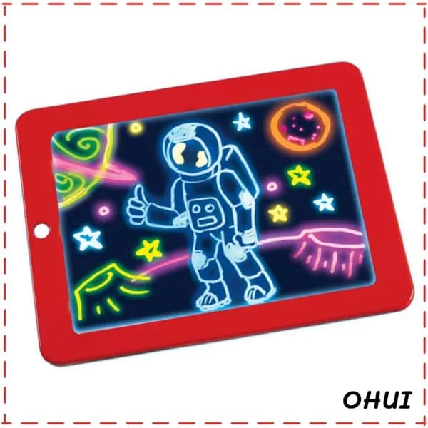 LED планшет для рисования, многофункциональный, для детей дошкольного возраста