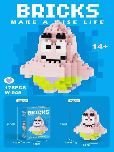 3D, маленькие строительные блоки, детские развивающие игрушки
