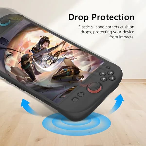 Силиконовый чехол для контроллеров Nintendo Switch 2, черный, противоскользящий, плотно прилегающий