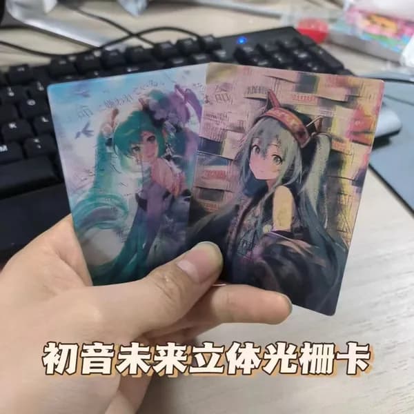 Волшебная 3D-карта Hatsune Miku с эффектом движения, креативная голографическая открытка для друзей и подруг, идеальный подарок для фанатов аниме