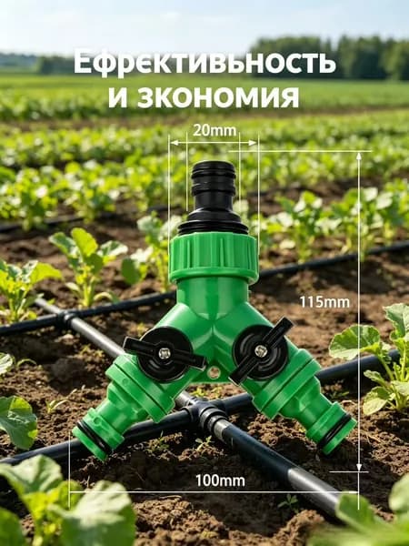 Коннектор для шланга 1/2", 3/4" abs пластик 1 шт