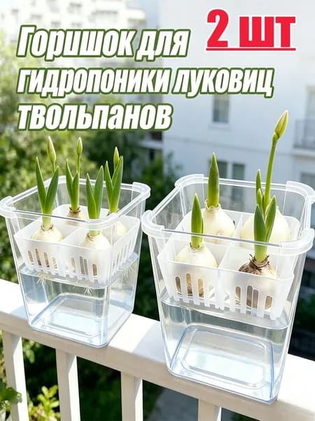 Вазон 11 см, 2 шт, цвет прозрачный