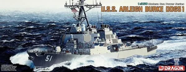 DRAGON 1023 1/350 Американский Arleigh Burke(DGG - 51) Современная серия морских сил Модель военного корабля