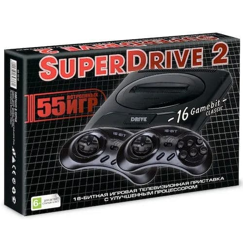Игровая приставка 16-bit Super Drive 2 Classic (55 игр)