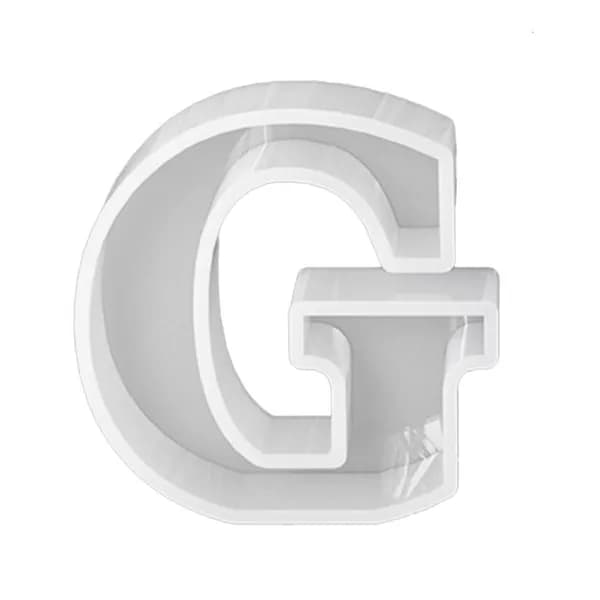 Буквенный силиконовый молд для брелока, - G