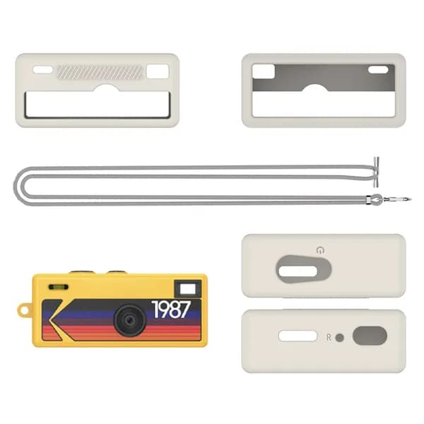 Силиконовый чехол для камеры Kodak Charmera Keychain, защита от падений и царапин, серый