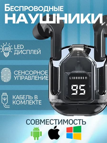 Наушники беспроводные, черный