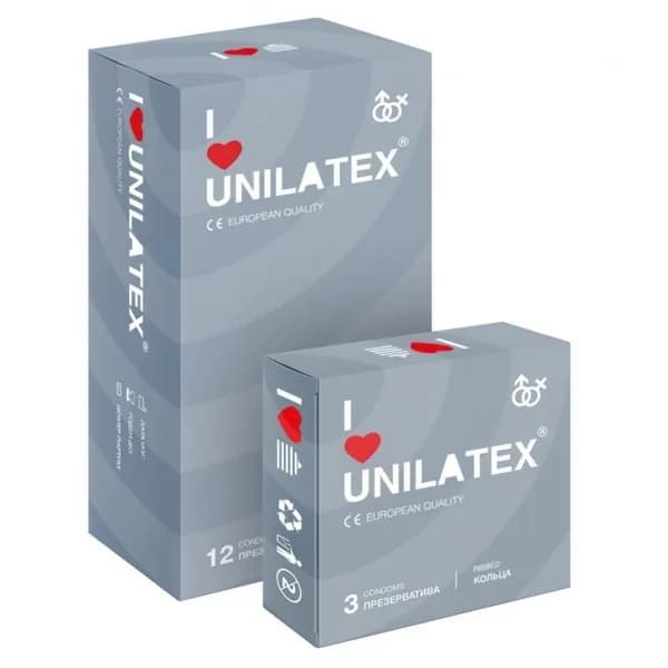 Презервативы UNILATEX RIBBED С РИФЛЕНОЙ ПОВЕРХНОСТЬЮ, 15 шт