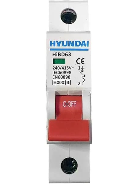 Автоматический выключатель HiBD63-N1 PMDS0000C 00003 1 полюс, 3А, ток к.з. 6kA, хар-ка D