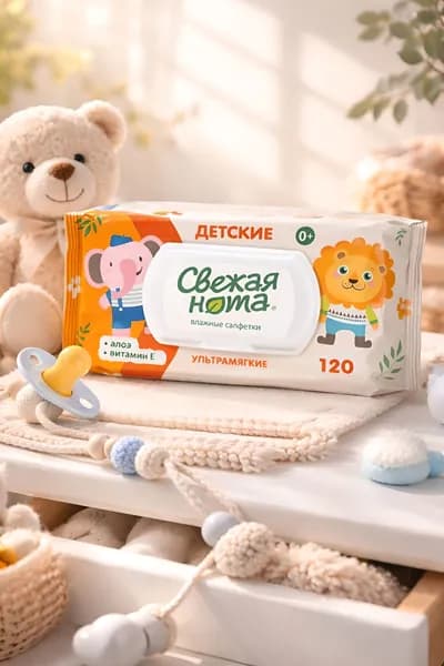 СВЕЖАЯ НОТА Влажные салфетки 120 шт