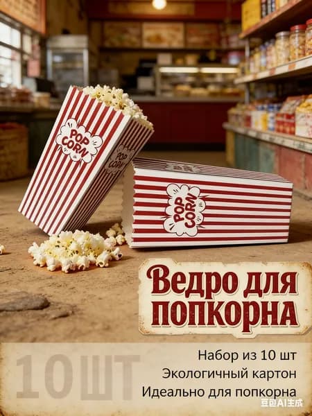картонные контейнеры, ведро для попкорна, 10 штук, для раздачи угощений на детском дне рождения