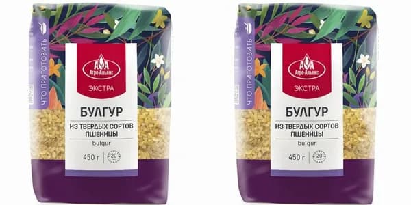Агро-Альянс Крупа пшеничная Экстра Булгур, 450 г, 2 шт
