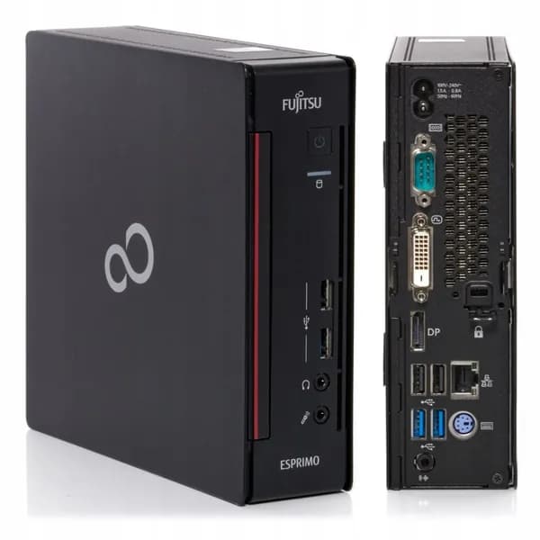 Fujitsu Мини-ПК Esprimo Q556/2 (Intel Core i5-7500, RAM 8 ГБ, SSD 256 ГБ, Intel HD Graphics 620, ), черный