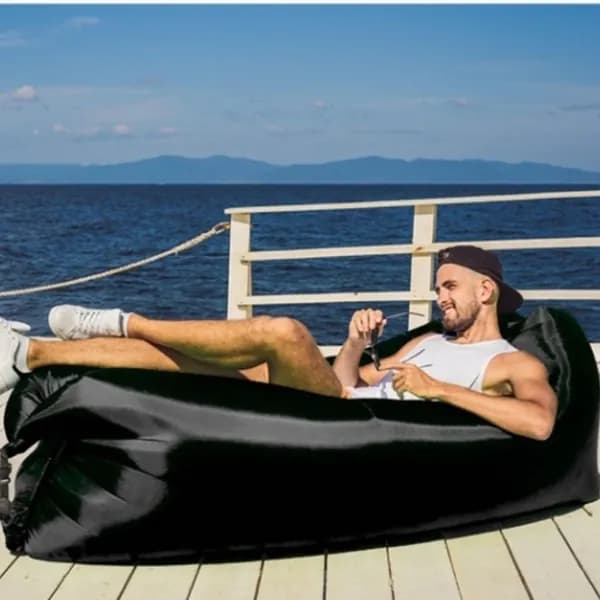 Бескаркасный пуф Сиденье, Оксфорд 600, Размер XXXL,черный
