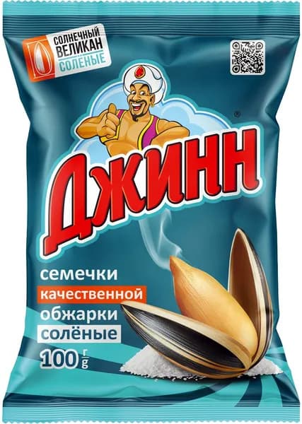 Семечки Джинн Солнечный великан с солью, 100г x 3 шт