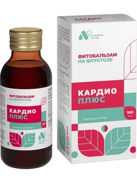 Фитобальзам КАРДИО+ на фруктозе Алтайский нектар, 100мл