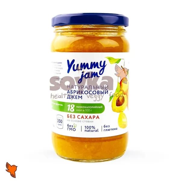 Джем абрикосовый без сахара Yummy Jam, 350г