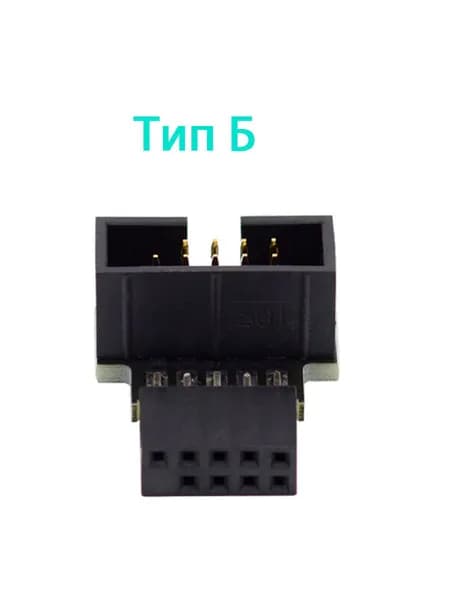 Угловой переходник USB 2.0 с углом 90 градусов тип Б