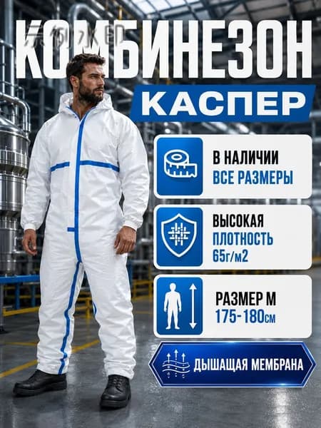 Комбинезон защитный одноразовый костюм многоразовый