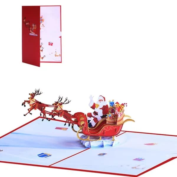 3D Рождественские открытки с оленями