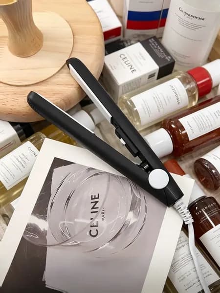 HIBIBUD Мини плойка 2в1 для коротких волос, портативный стайлер с керамическим покрытием.