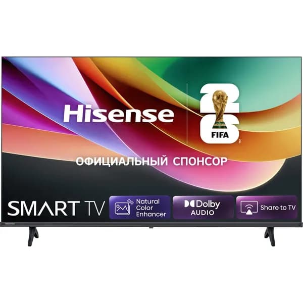 Hisense Телевизор 40A4S RU (2026) LED Smart TV 40″ Full HD, черный