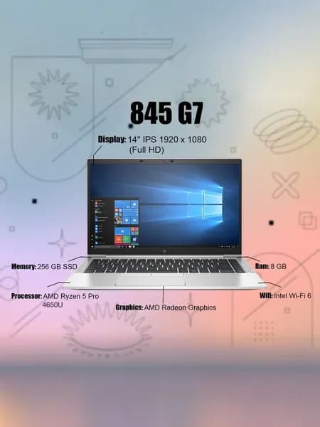HP HP EliteBook 745 G5, Как новый Ноутбук 14", AMD Ryzen 7 2700U, RAM 16 ГБ, SSD, HDD 256 ГБ, AMD Radeon, Windows Pro, серебристый, Русская раскладка