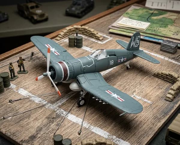 Сборная модель палубного истребителя Чанс-Воут F4U Корсар 1:48 ВВС США зеленый