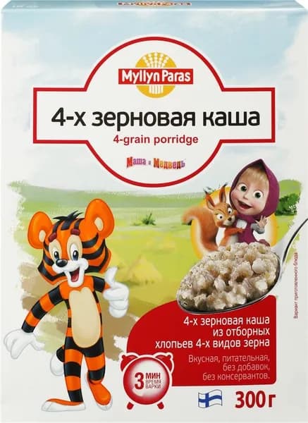 Каша мультизерновая MYLLYN PARAS 4-х зерновая, 300г