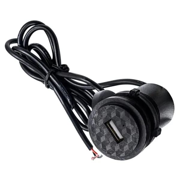 Usb-гнездо 12V для мотоцикла, водонепроницаемый однопортовый usb-зарядник для руля / с защитной крышкой