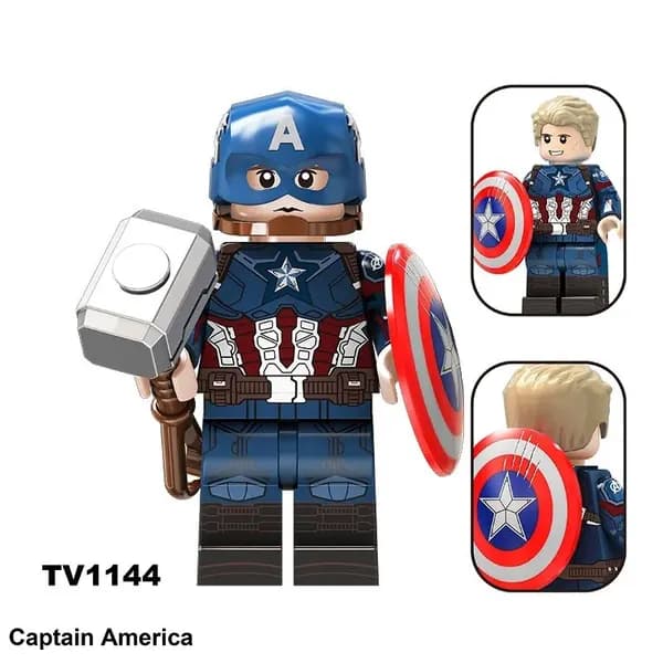 Набор минифигурки Marvel / конструкторами (4.5см, пакет)/TV6216 TV6217 TV6218 Капитан Америка Сокол Халк