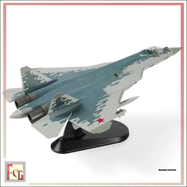 1 / 72 SU-57 Модель самолета с дисплейным стендом Военный стелс SU57 Plane Model Collection Подарок для взрослых