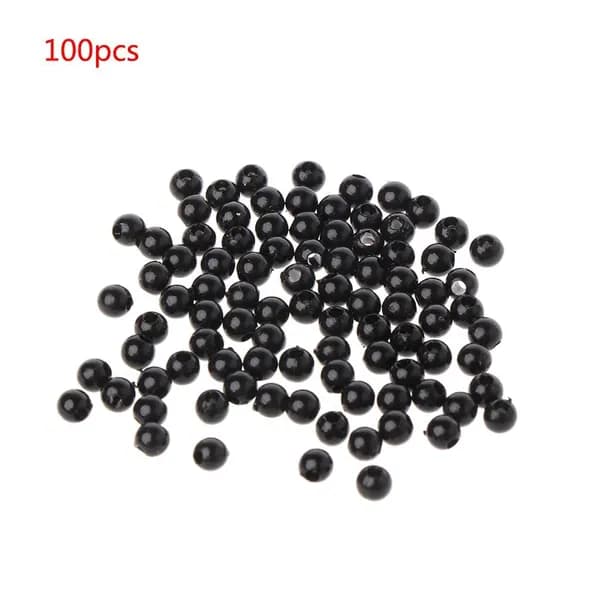 Чёрные бусины для глаз кукол, 100 шт., - 4MM