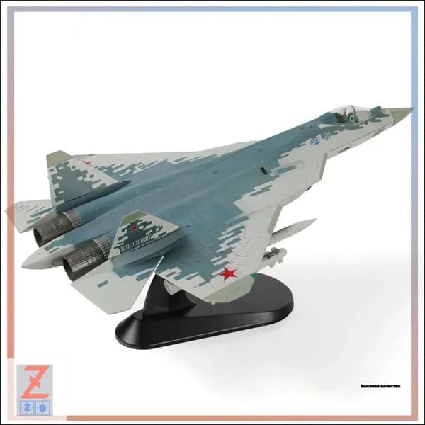 1 / 72 SU-57 Модель самолета с дисплейным стендом Военный стелс SU57 Plane Model Collection Подарок для взрослых
