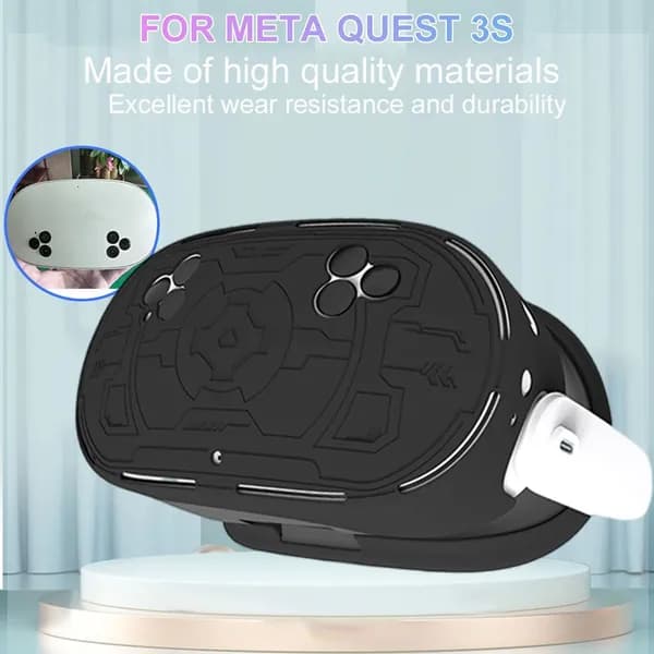 Чехол из ТПУ и силикона для Meta Quest 3S в комплекте из 7 элементов с удлинёнными ручками