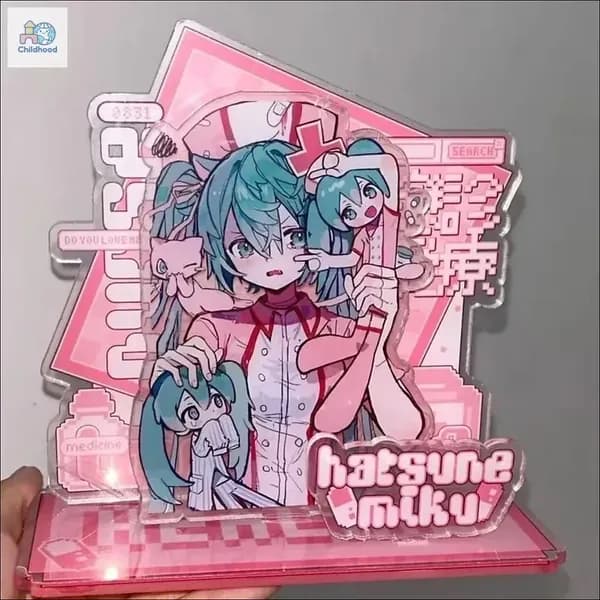 Акриловая фигурка "Hatsune Miku",8,серый металлик
