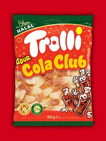 Мармелад TROLLI Кислая Кола (Sour Cola Club) 100г Германия