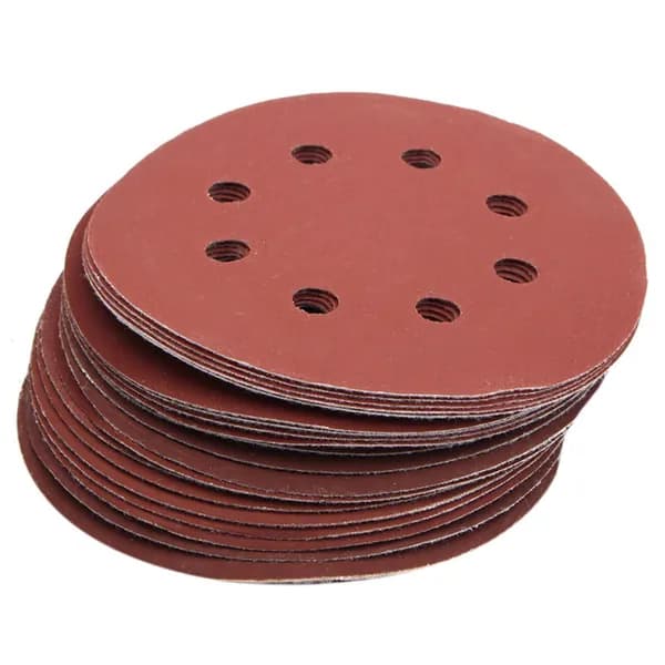 25 шт. 5-дюймовая 8-отверстийная шлифовальная бумага для шлифовального круга с зернистостью 600# 1000# 1200# 1500# 2000#