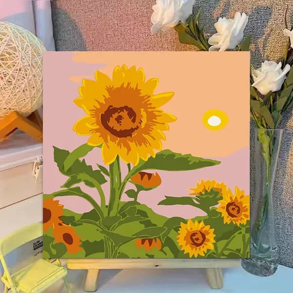 Картина по номерам, 20x20 CM, животные, пейзаж, подарок