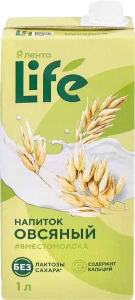 Напиток ЛЕНТА LIFE Овсяный оригинальный, 1000мл3шт
